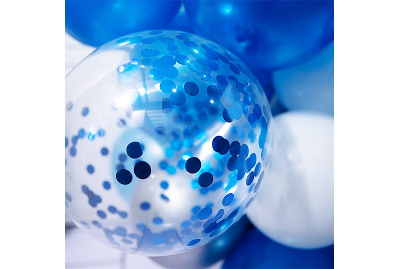 juego de guirnaldas de globos azules