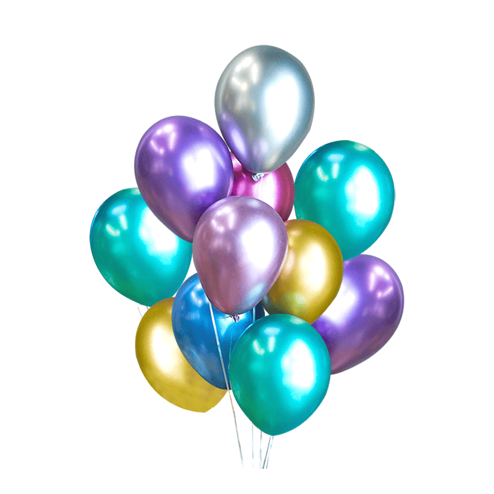 Inflable helio látex cromo metálico color 12 pulgadas 3,2g fiesta decoración cromo globos