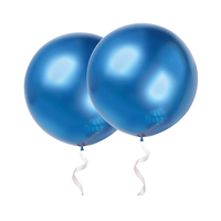 globo azul cromado de 36 pulgadas