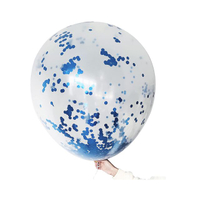 Globo de confeti azul de 18 pulgadas